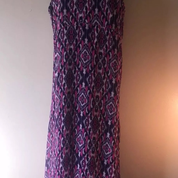 Express Pink Purple Multi Sleeveless Maxi Dress XS - Picture 2 of 2
